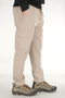 Men's Stone Color Cargo Pants Relaxed Fit Cotton Elastic Waist - 5