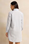 Women Blue Collared Nightshirt - 3