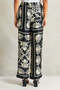 Women Black Printed Wide Leg Trousers - 3