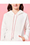 Girls White Printed Hooded Sweatshirt - 4
