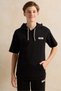 Senior Boys Black Hooded T-Shirt