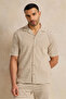 Men Beige Striped Lounge T Shirt