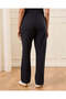Women Black Terry Trouser - 3
