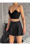 Women's Double Waist Detailed Skirt with Shorts - 3