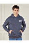 Men Grey Hooded Sweatshirt