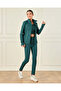 Women Green High Neck Active Sweatshirt - 5