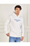 Men Ivory Front & Back Print Hoodie