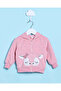 Infant Girls Pink Hooded Embellished Sweatshirt