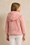 Girls Pink Fleece Embellished Sweatshirt - 3
