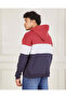 Men Navy And Red Hooded Sweatshirt - 3