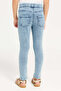 Girls Blue Solid Basic Jegging - 3