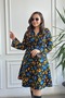 Asymmetrical Sleeve Dress with Button Detail on the Front - 8