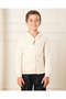 Boys Cream Hooded Sweatshirt