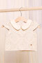 Infant Girls Pink And Gold Jacquard Set (2 Piece) - 2
