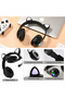 On-ear wireless gaming headset with a cute design featuring cat ears. - 3