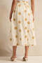 Women Cream Embroidered Skirt - 3