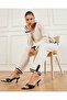 Women Cream Knitted Straight Fit Trousers - 6