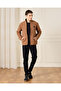 Men Brown Sherpa Lining Sweatshirt - 2