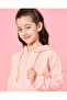 Girls Pink Textured Hooded Sweatshirt - 4