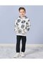 Boys Ivory Hooded With Kangaroo Pocket Sweatshirt - 2