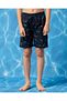 Boys Navy Printed Swim Shorts