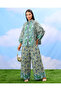 Women Green Printed Wide Leg Trousers - 2