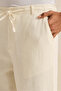 Men Beige Solid Trousers - 4