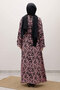Elastic Waist Bat Sleeve Viscose Dress Tsd250235 Pink - 6