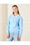 Senior Girls Blue Embellished Twofer Sweatshirt