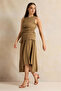Women Brown Flared Knit Skirt - 2