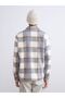 Xside Plush Plaid Men's Lumberjack Shirt Jacket - 5