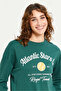 Women Green Printed Sweatshirt - 4