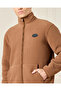 Men Brown Sherpa Lining Sweatshirt - 4