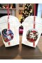 Set of 10 New Year Themed 230 Cc Plastic Lemonade Milkshake Cups with Perforated Lids and Paper Straws - 8