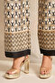 Women Beige Printed Wide Leg Trousers - 5