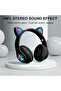On-ear wireless gaming headset with a cute design featuring cat ears. - 2