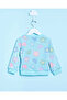 Infant Girls Blue Textured Sweatshirt - 3