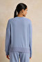 Women Blue Printed Sweatshirt - 3