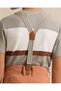 Boys Brown Linen Shorts With Suspenders - 5