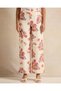 Women Cream Floral Print Trousers