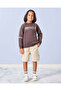 Boys Dk Brown Cut & Sew Sweatshirt - 2