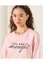 Senior Girls Pink Print Sweatshirt - 4