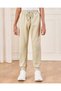Senior Boys Beige Solid Active Pants