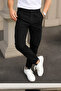 Men's High Waist Loose Leg Black Tactical Cargo Pants - 2