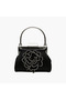 Embellished Clutch with Metal Handle