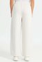 Women Ivory Wide Leg Piping Detailed Trouser - 3