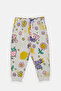 Infant Girls White Printed Active Pant