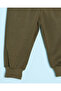 Infant Boys Olive Printed Active Pants - 3