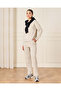بنطلون رياضي نسائي أرجل واسعة باللون البيج - 2