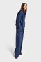 Women's Dark Blue Color 1W5-149 Oversized Collar Detailed Loose Fit Special Design Denim Jacket - 5